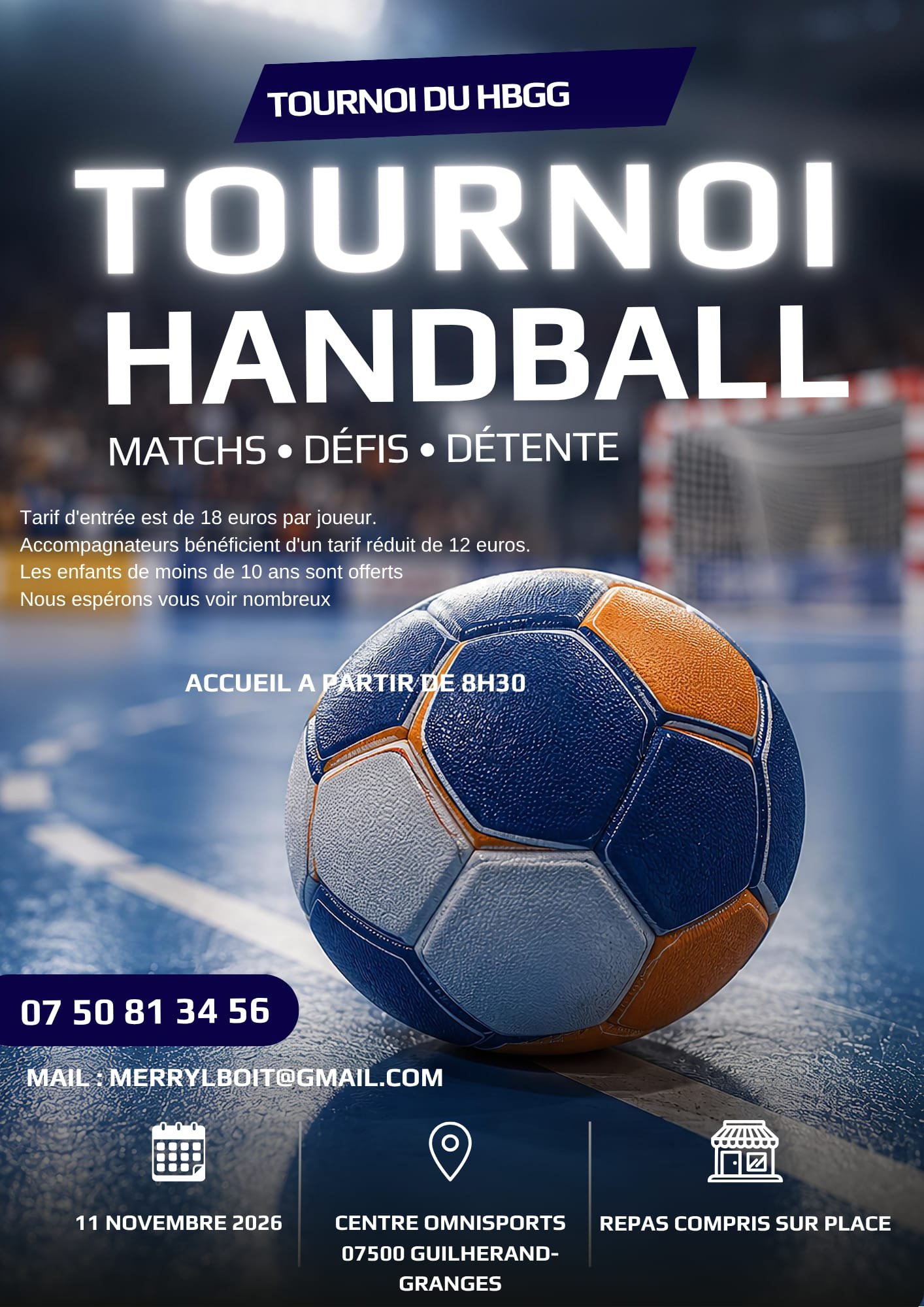 Tournoi du HBGG le 11 novembre : matchs, défis et détente à Guilherand-Granges